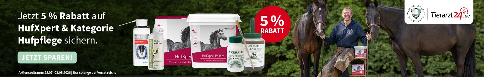 Lehrschmiede + 5% Kategorie Huf + Hinweis Futterprobe